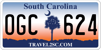 SC license plate OGC624