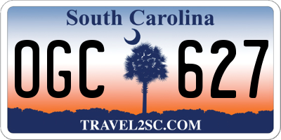 SC license plate OGC627
