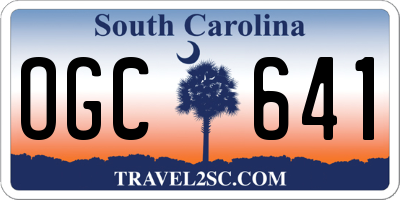 SC license plate OGC641