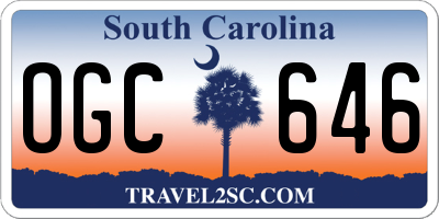 SC license plate OGC646