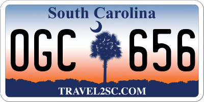 SC license plate OGC656