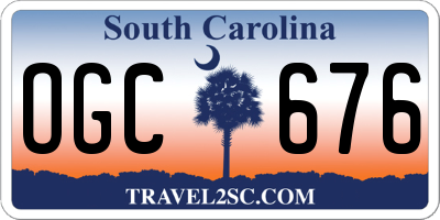 SC license plate OGC676
