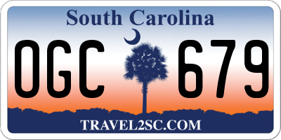 SC license plate OGC679