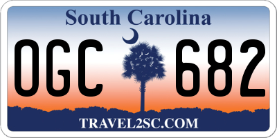 SC license plate OGC682