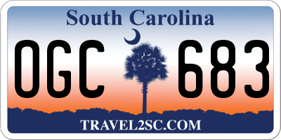 SC license plate OGC683