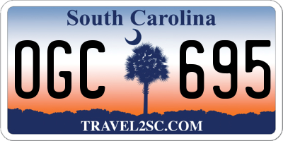 SC license plate OGC695