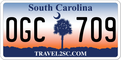 SC license plate OGC709