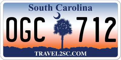 SC license plate OGC712