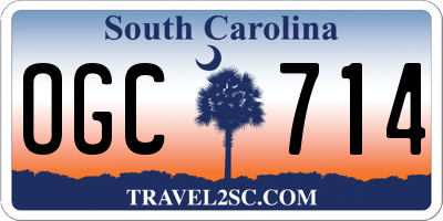 SC license plate OGC714