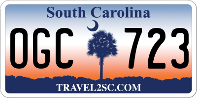 SC license plate OGC723