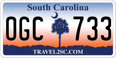 SC license plate OGC733