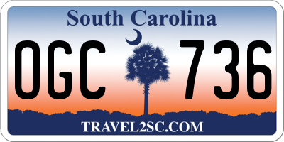 SC license plate OGC736