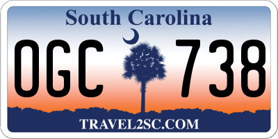 SC license plate OGC738
