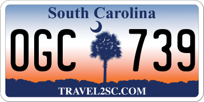 SC license plate OGC739