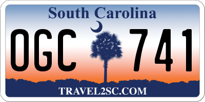 SC license plate OGC741