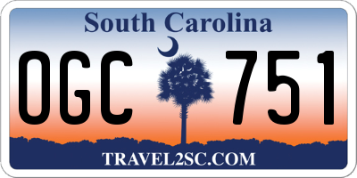 SC license plate OGC751