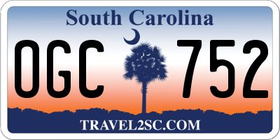 SC license plate OGC752