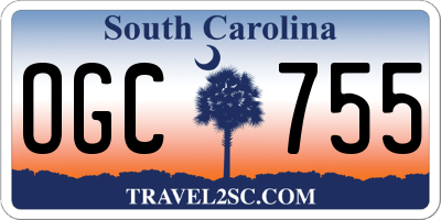 SC license plate OGC755
