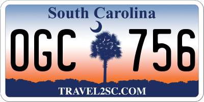 SC license plate OGC756
