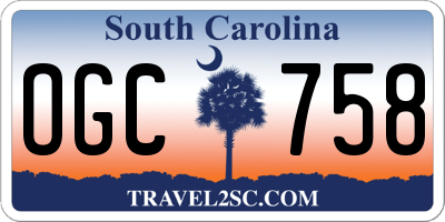 SC license plate OGC758