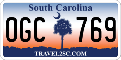 SC license plate OGC769