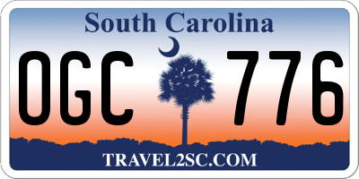SC license plate OGC776