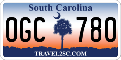 SC license plate OGC780