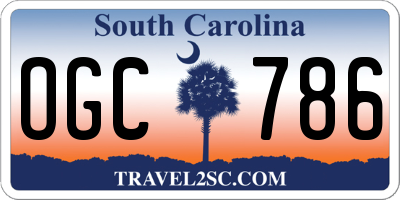 SC license plate OGC786