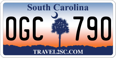 SC license plate OGC790