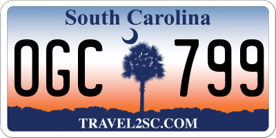 SC license plate OGC799