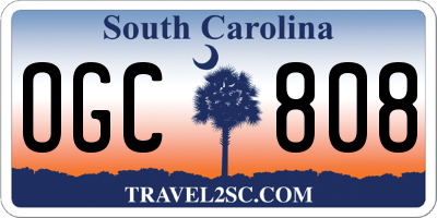 SC license plate OGC808