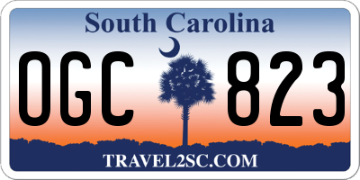 SC license plate OGC823