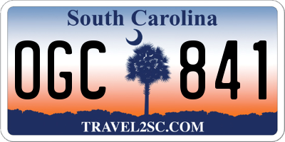 SC license plate OGC841