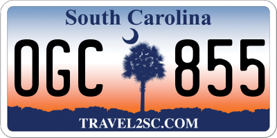 SC license plate OGC855