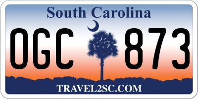 SC license plate OGC873