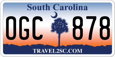 SC license plate OGC878