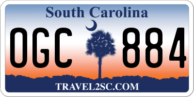 SC license plate OGC884
