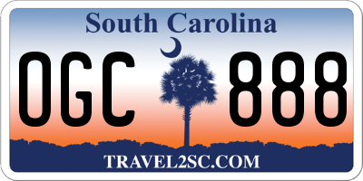 SC license plate OGC888