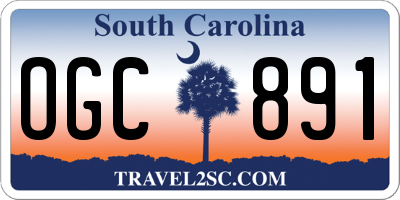 SC license plate OGC891