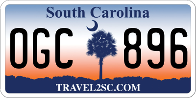 SC license plate OGC896