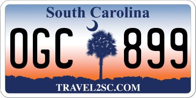 SC license plate OGC899