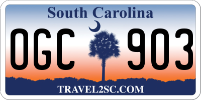 SC license plate OGC903