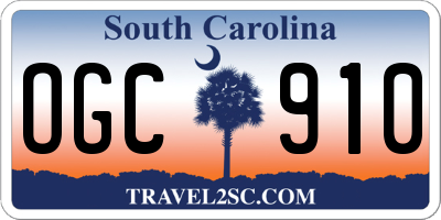 SC license plate OGC910