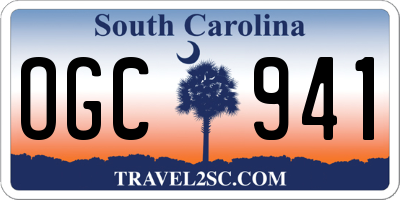 SC license plate OGC941