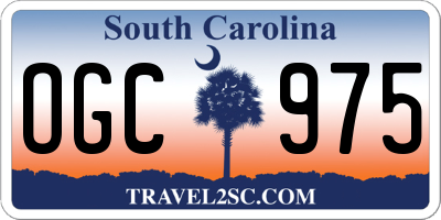 SC license plate OGC975