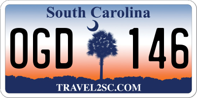 SC license plate OGD146