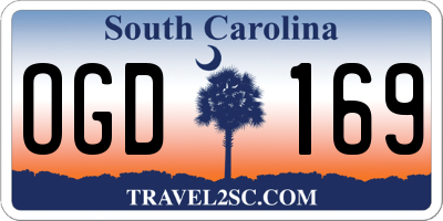 SC license plate OGD169