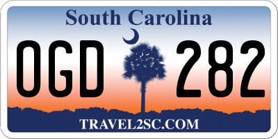SC license plate OGD282