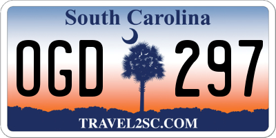 SC license plate OGD297