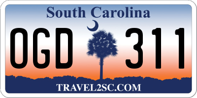 SC license plate OGD311
